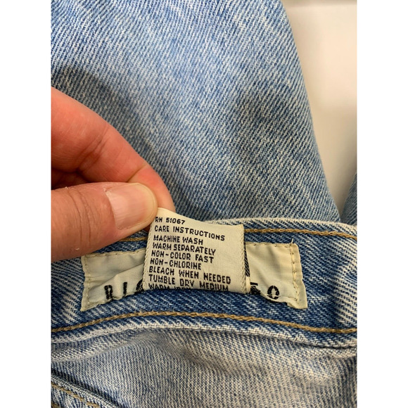 Rigolletto Mens Size 34 Denim Shorts Blue Pockets Jeans Vintage Light Wash - Picture 5 of 5